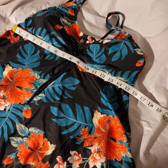 NWOT MODEST tankini floral boyshort tummy control swim suit bathing - Picture 8 of 11